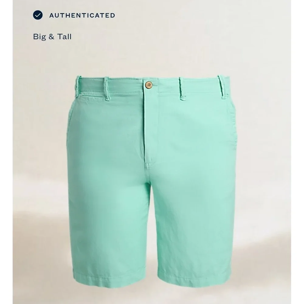 Polo Ralph Lauren Stretch Classic Fit Chino Pastel Green Shorts Men Size 48B NWT